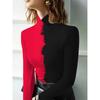 Women's Cheongsam Collar Long-sleeved T-shirt, Suitable for Women, Regular Version, Spring and Autumn Series