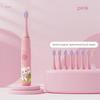 Dětský sonický elektrický zubní kartáček IPX7 vodotěsný barevný kreslený film pro dětské použití s ​​měkkými štětinami vyměnitelnými s hlavicemi zubního kartáčku