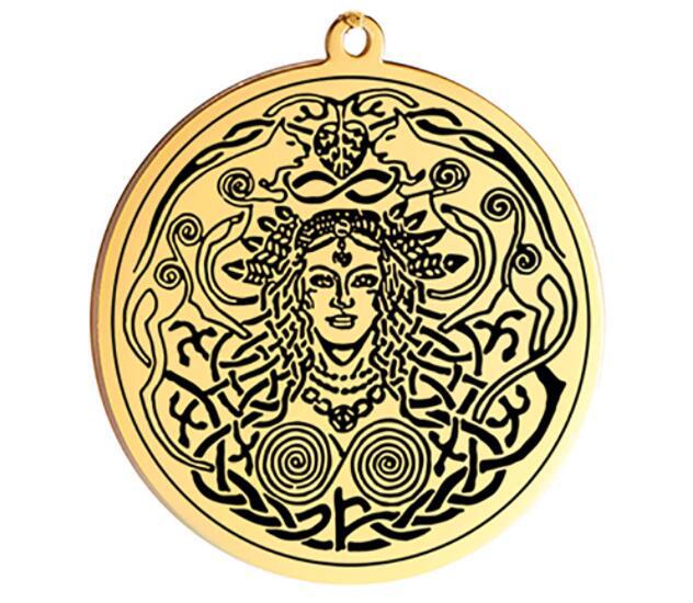 Severská mytologie Freya Bohyně a Láska Krása Amulet Vzor Nerezová ocel Přívěsek Náhrdelník