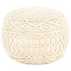 VidaXL Handmade Macrame Pouf 45x30 Cm Cotton