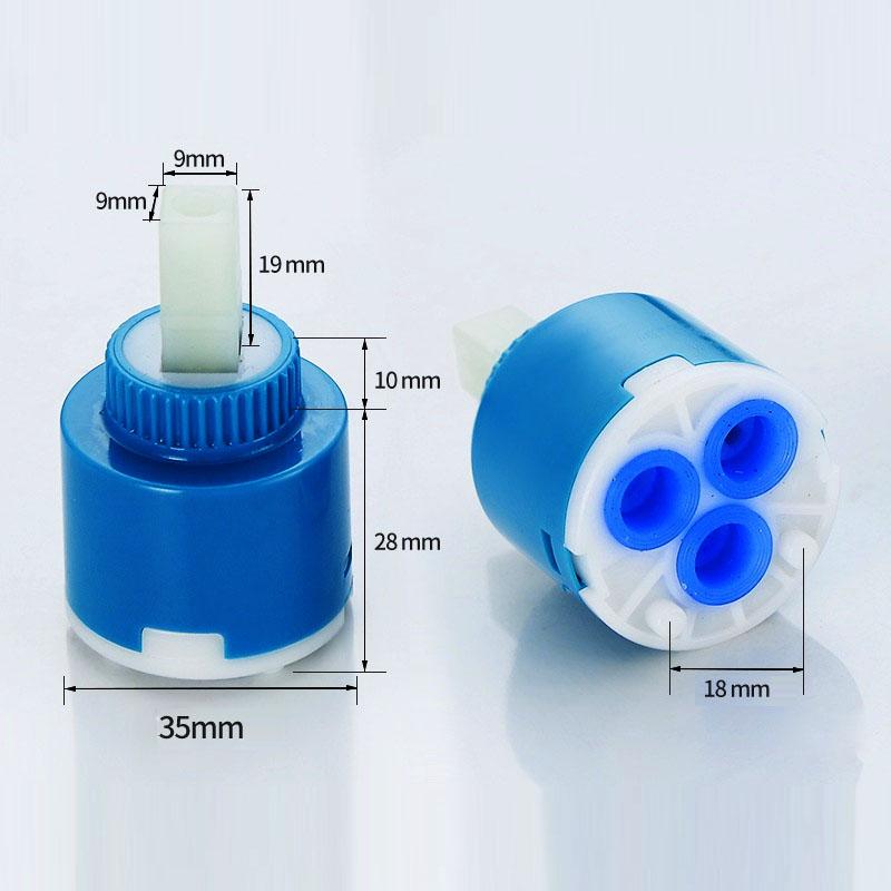 Ceramic Disc Cartridge for Kitchen Sink & Shower Mixer Tap - Hot & Cold Water Mixing Valve Replacement Part