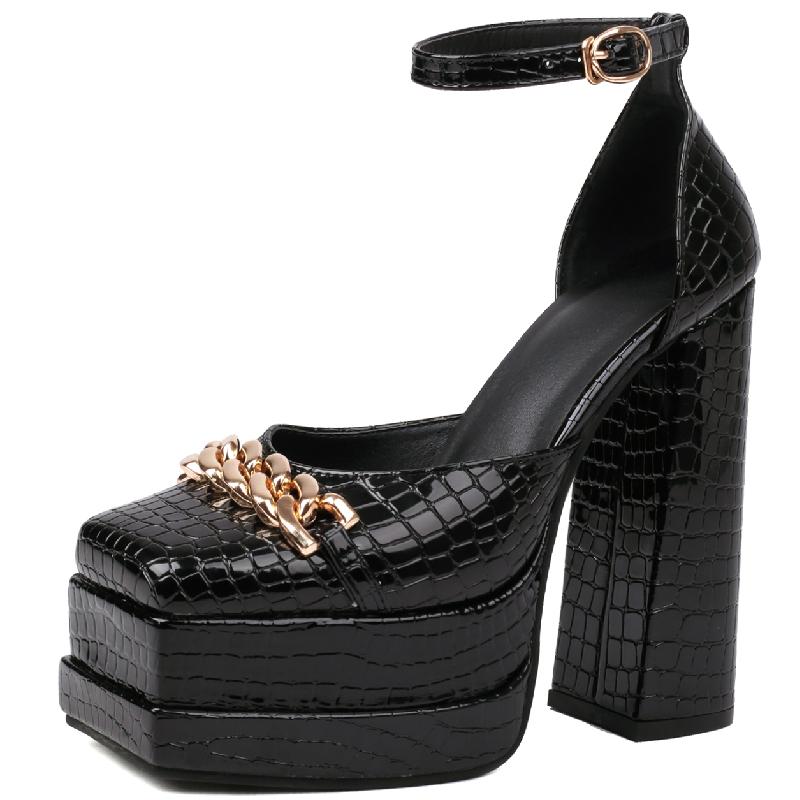 Luxury Gladiator Sandals Women Summer Shoes 2025 Platform High Heels Pumps Sexy Black Gold Silver Women's Dance Stripper Shoes