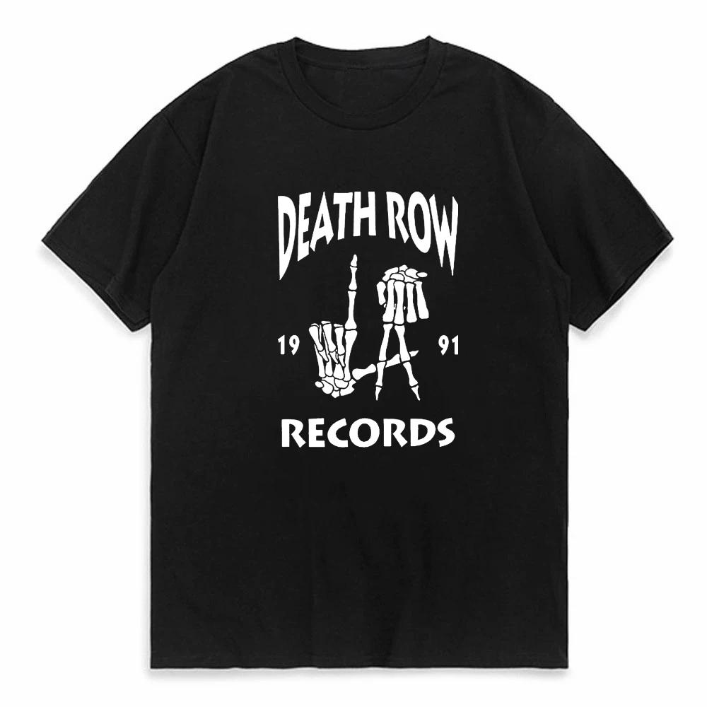 Death Row Records T Shirt Unisex Fashion West Coast Hip Hop United States TShirts Summer ONeck Print Unisex Pop Y2k Tshirt