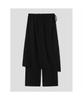 Layered Skirt Pants Black