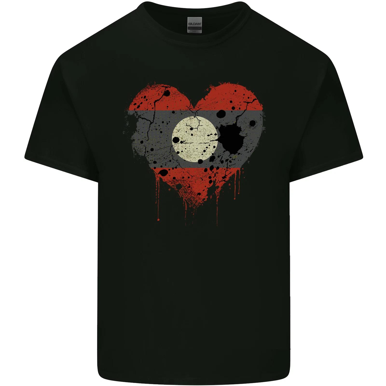 Love Laos Flag Laotian Day Football Kids T-Shirt Childrens S