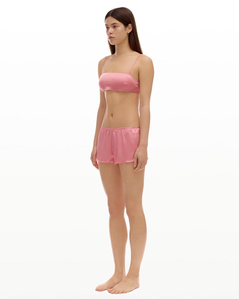 HOOPOE Love Silk Bralette & Boy Shorts Set_Pink Icing