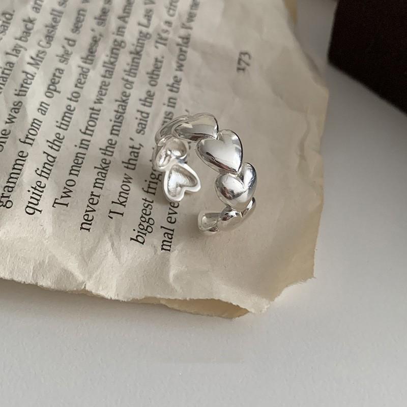 Sterling 925 Chic Silver Ring With Sparkly Zirconia Stones For Unique Womens Accessories