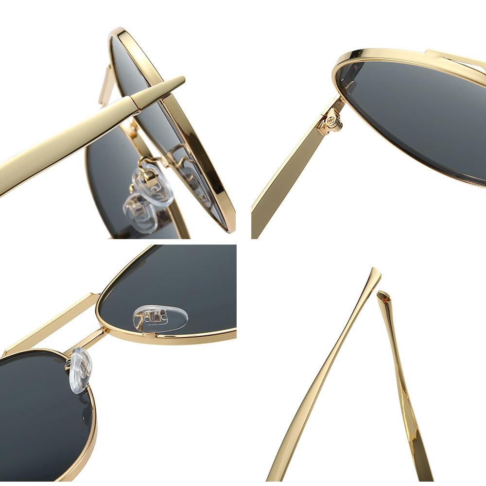 Retro aviator sunglasses with double bridge, steampunk style, vintage driver sunglasses, cycling sunglasses