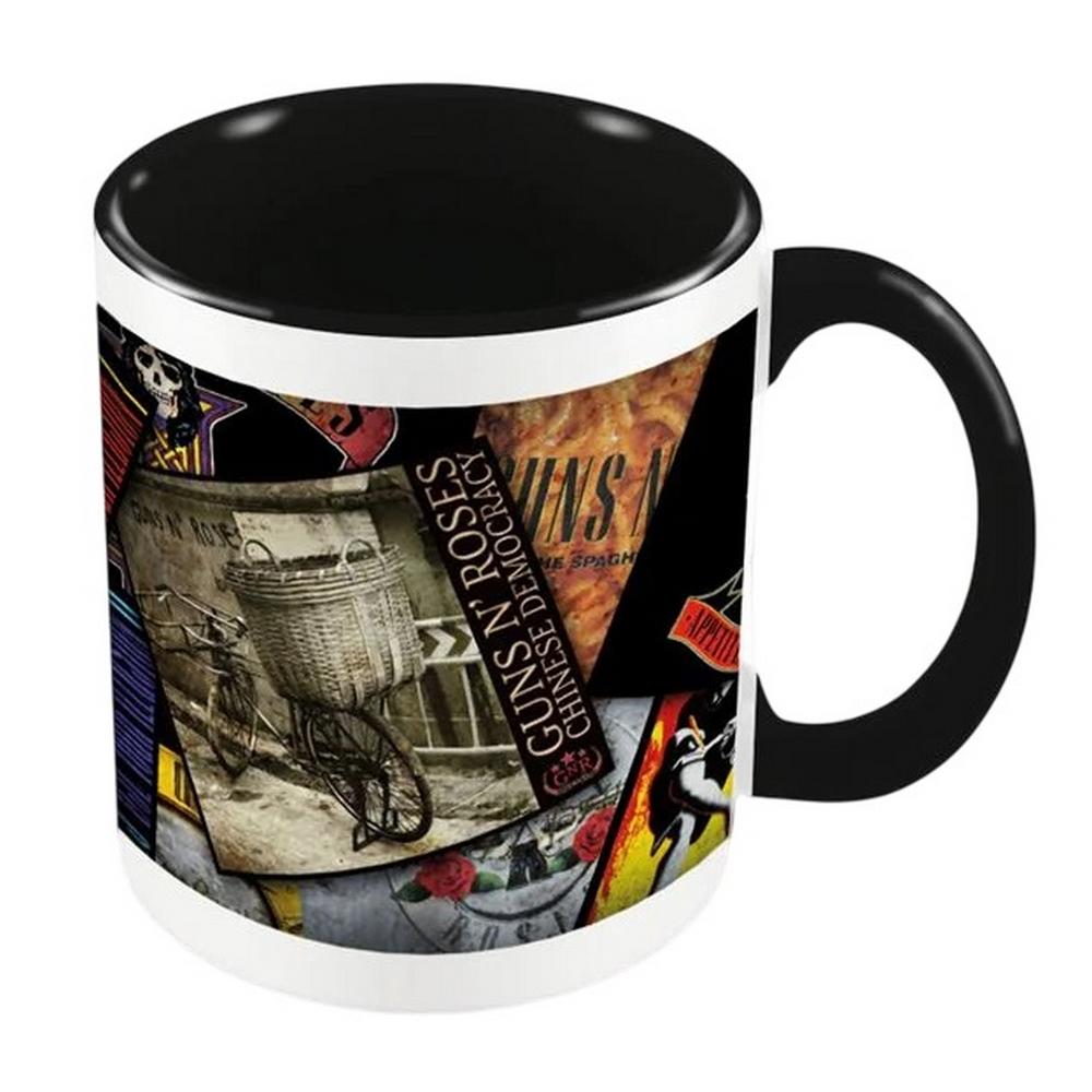 Guns N Roses Albums Collage Inner Two Tone Mug