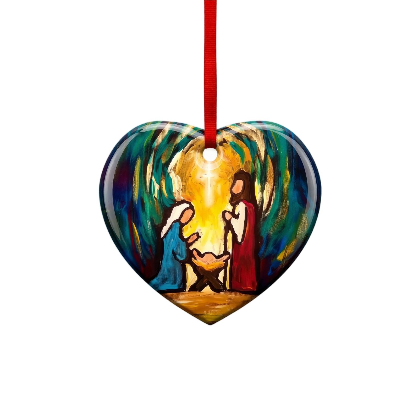 2D Acrylic Scene Flat Hanging Ornament for Christmas Decor One Size