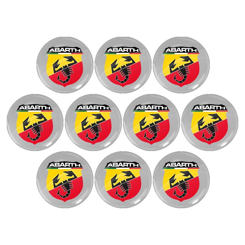 2/5/10Pcs 14mm Car Key Sticker Logo 3D Metal Emblem Car Accessories for FIAT Abbas 500 Grande Stilo Freemont Punto Astra Bravo Ducato