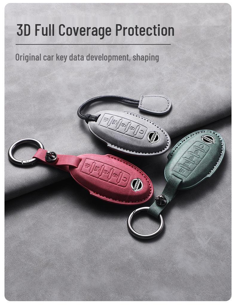 Nissan Suede Key Holder for Sylphy, Qashqai, X-Trail, Bluebird, Terra, Teana