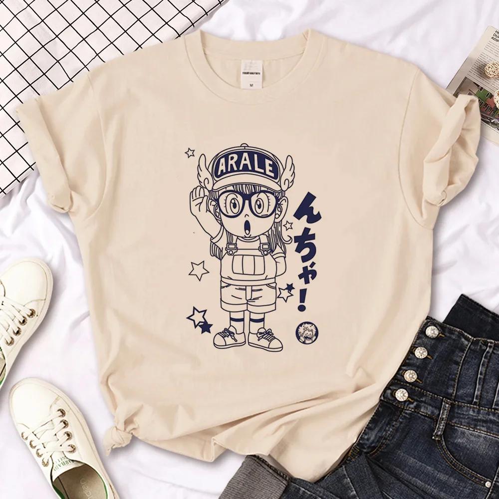 Unisex Arale T-shirts Women Graphic Japanese Unisexga Tshirt Female Y2k Clothes Y2k Top Harajuku Graphic T Shirts Women Clothing