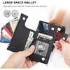 Bocasal Crossbody Wallet Case for iPhone 13 Pro with RFID Blocking Card Slot Holder, Magnetic Flip Folio Purse Case, PU Leather Zipper Handbag with