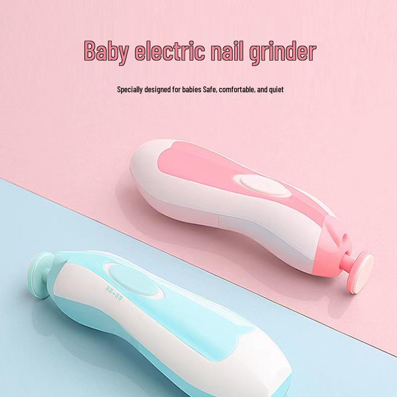 Portable Electric Baby Nail Grinder & Clippers Set - Six-in-One, Anti-Scratch, Anti-Pinch Safe