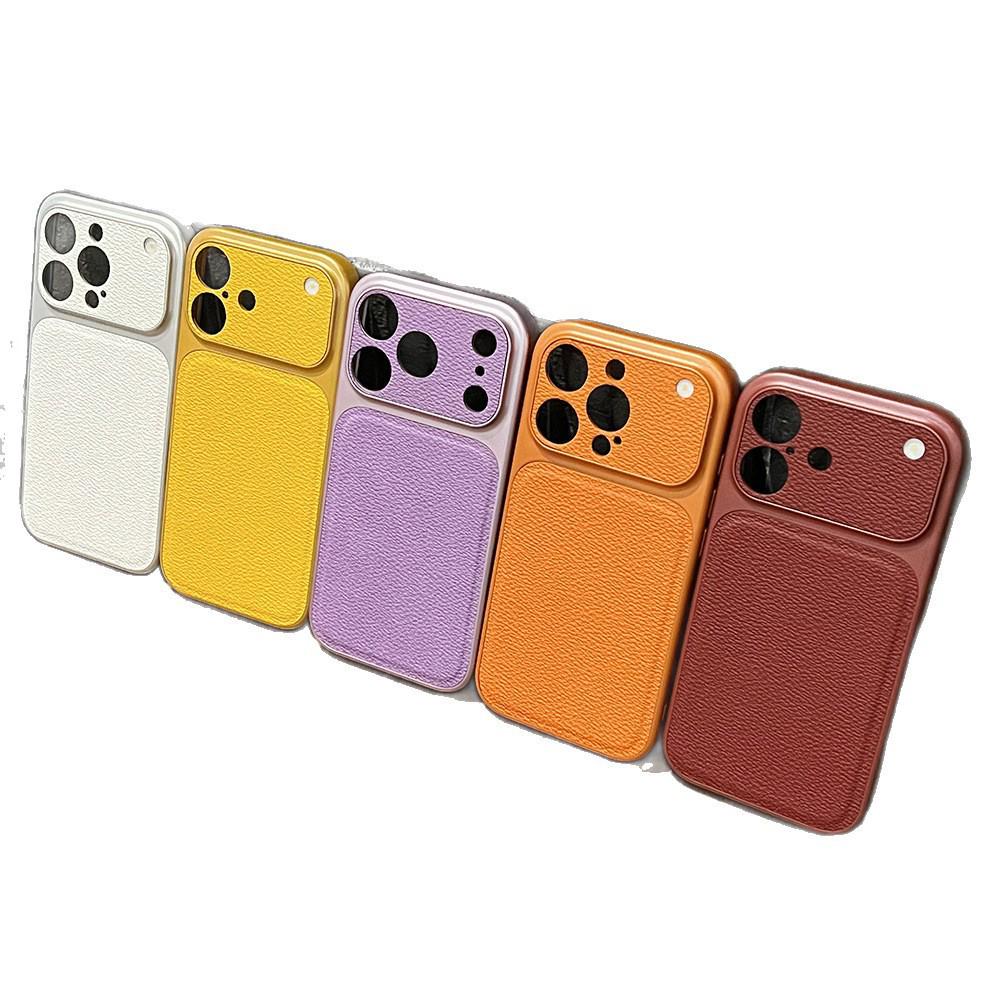 High-Value Lychee Skin Texture Phone Case for iPhone 15/16/17 Pro Max (Autumn/Winter Edition)