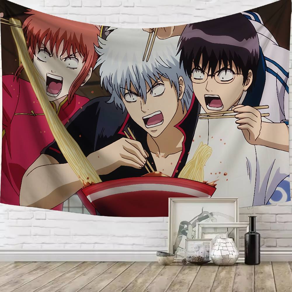 Large Cool GGintokiS Sakata Funny Popular Anime Popular Room Decoration Wall Tapestry Art Room Home Decor Wall Art Decor