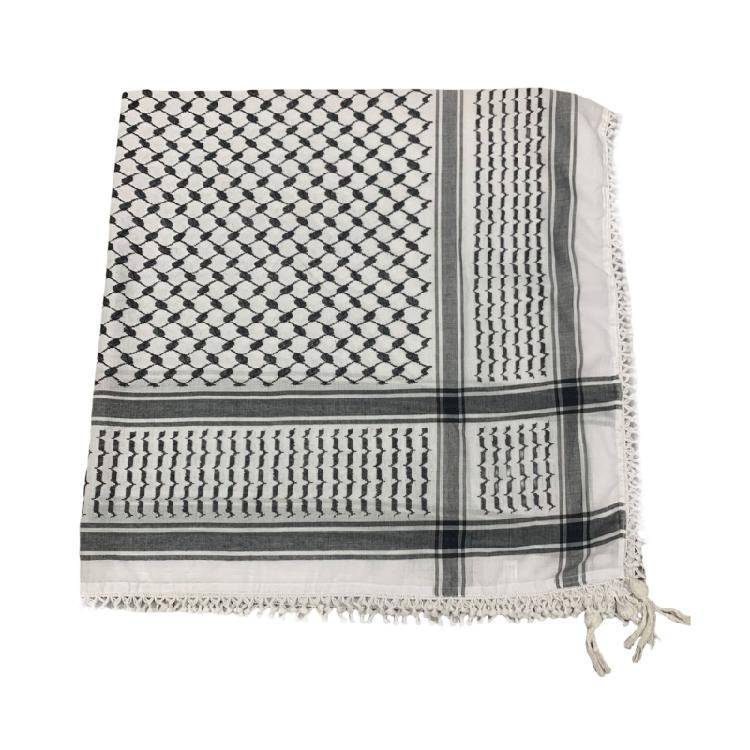 

Ethnic Arab Shemagh Scarf for Adult Traditional Arabian Shawl Neckerchief Breathable Keffiyeh Headwrap Hijab Head Scarf 1 білий