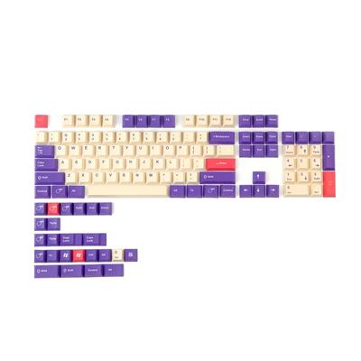 Thème Prune pour Keycaps PBT 5 Faces par Sublimation Thermique pour Clavier Mécanique MX Profil pour 128 pour