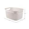 Grand Panier De Rangement Rectangulaire 6,6 Litres 7house... Blanc