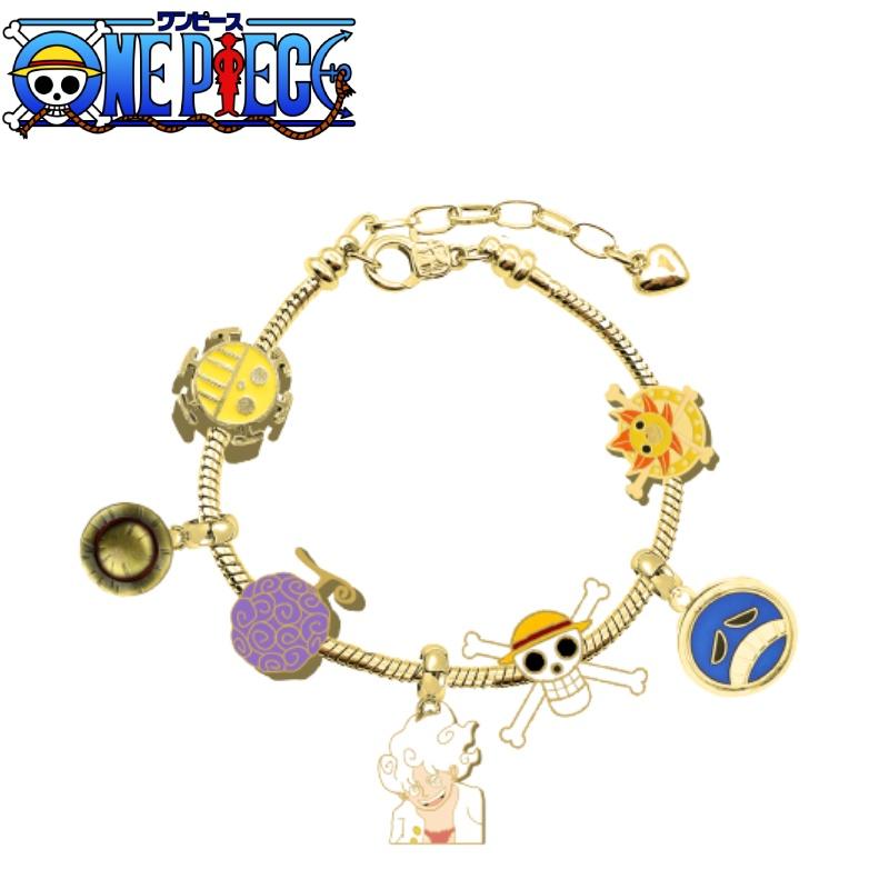 Högkvalitativ Legering En Del Luffy Panja Dora Metallpärlarmband Grossist