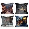 45X45Cm Christmas Theme Pillowcase Bedroom Sofa Cushion Cover 100% Polyester Living Room Cushion Pillowcase Home Decor