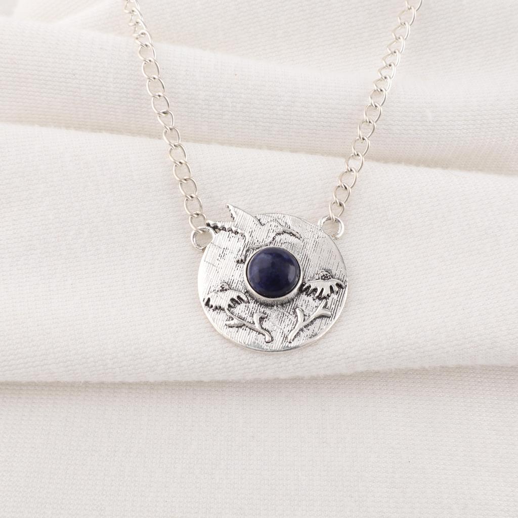Sodalite Pendant, Gemstone 925 Solid Sterling Silver Jewelry Pendant, Handmade Jewelry Birthstone Pendant, Gift For Him