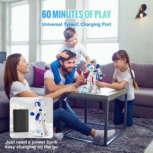 VEVOR RC Robot Toys for Kids, Gesture Sensing Programmable Remote Control Smart Robot