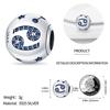Charm Plata Authentic 12 constellation beads Water, Earth, Fire and wind round bead charm Compatible With 3MM bracelet key chain