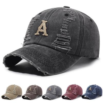 Men Outdoor Capautumn Women with Hole Embroidery Baseball Cap