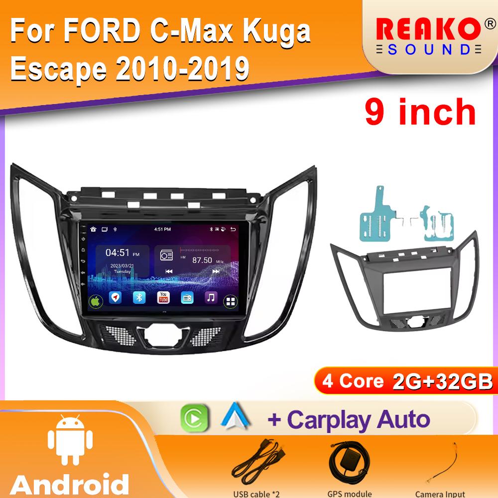 Autorádio Carplay Pro FORD C-Max Kuga Escape 2010-2019 Navigace GPS Android Auto Multimediální Přehrávač Stereo Jednotka WiFi 2din 4G