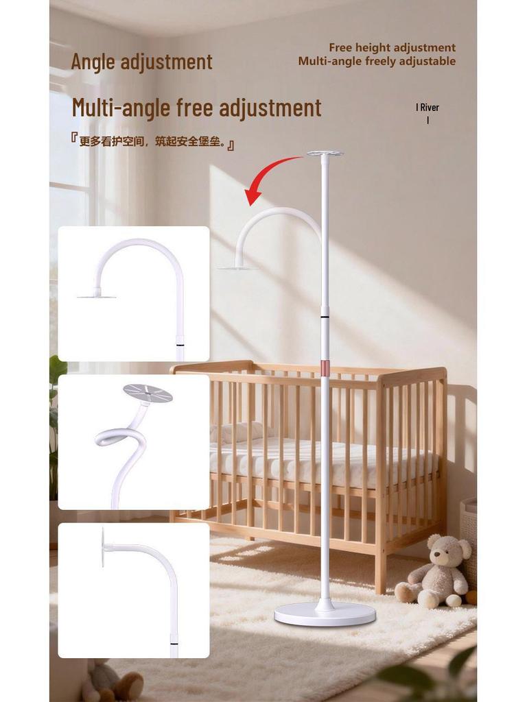 Supporto per fotocamera da pavimento senza fori per monitoraggio culla da interno - Adattamento universale per Xiaomi, Haima, Daddy, Yingshi