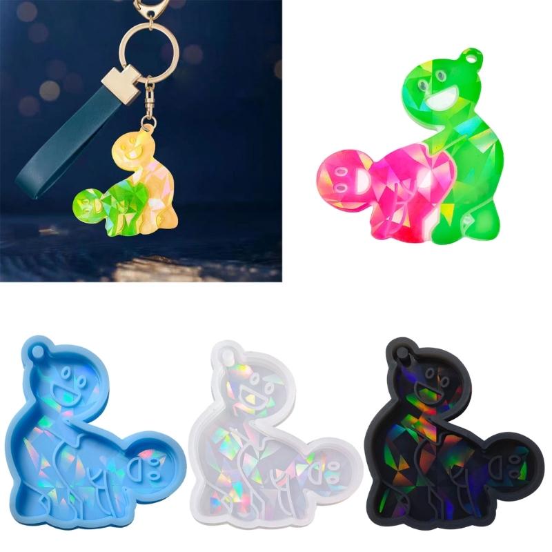 Funny Shaped Silicone Mold Holographic Resin Mold DIY Keychain Jewelry Earring Pendant Tool Crafts Making Supplies
