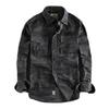 Men's Washed Camouflage Double-Pocket Long-Sleeve Casual Workwear Shirt