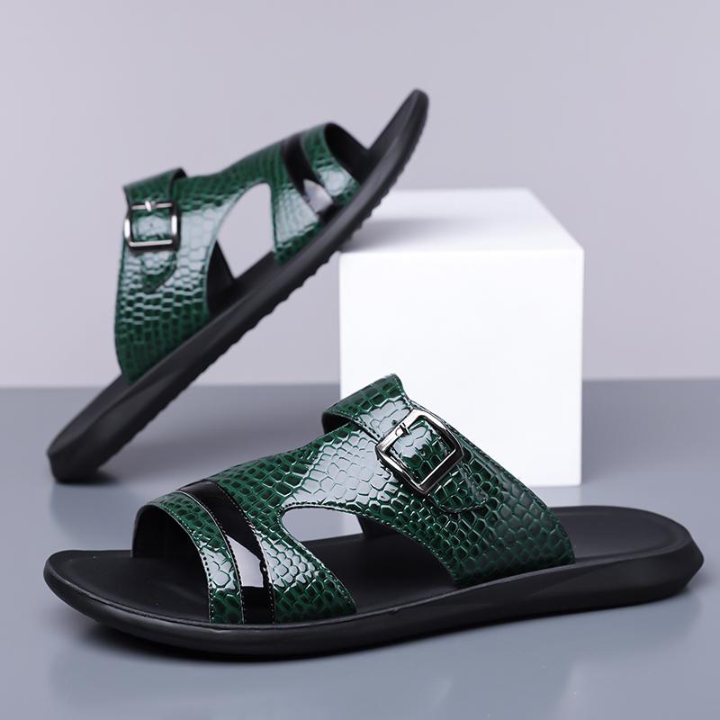 Plus Size 38-48 Hot-selling Men Slippers Sole Open Toe Beach Slides All-match Man Flip Flops Versatile Half Flats Sandals Slides