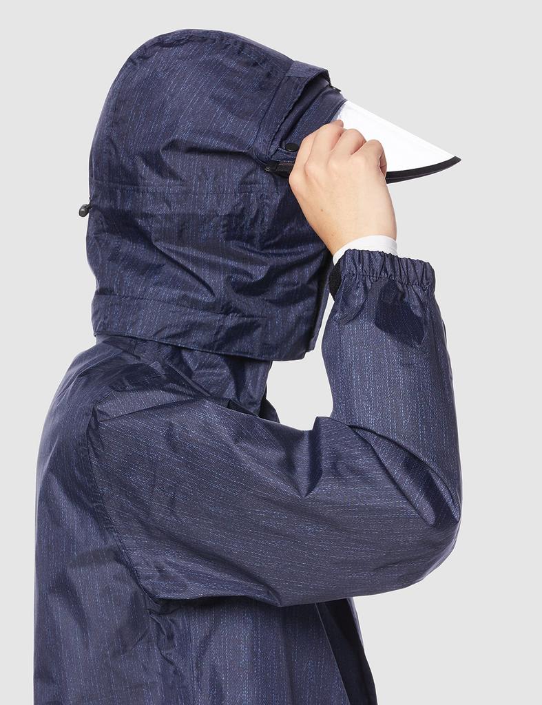 Breathable and Waterproof Rain Water High Rotating Rolling Rain Size 3L [Document] Suit, 10,000mm Resistance, Visibility, Hood, Suit, Denim,
