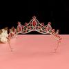 Couronne Tiara de Mariée de Luxe, Couronne de Mariage en Cristal Plaqué Argent pour Mariée Fête d'Anniversaire