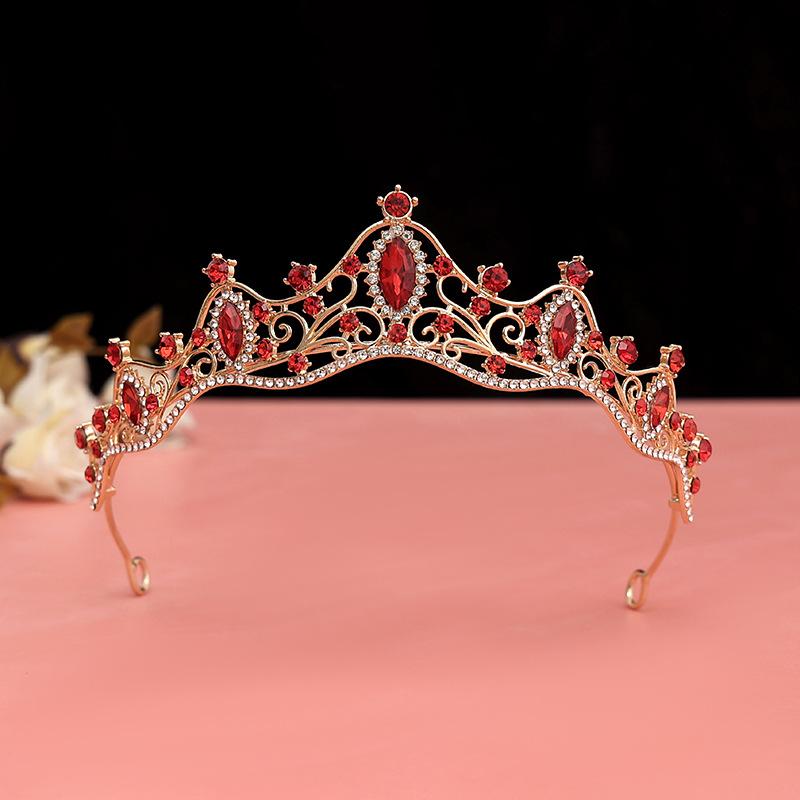 Couronne Tiara de Mariée de Luxe, Couronne de Mariage en Cristal Plaqué Argent pour Mariée Fête d'Anniversaire
