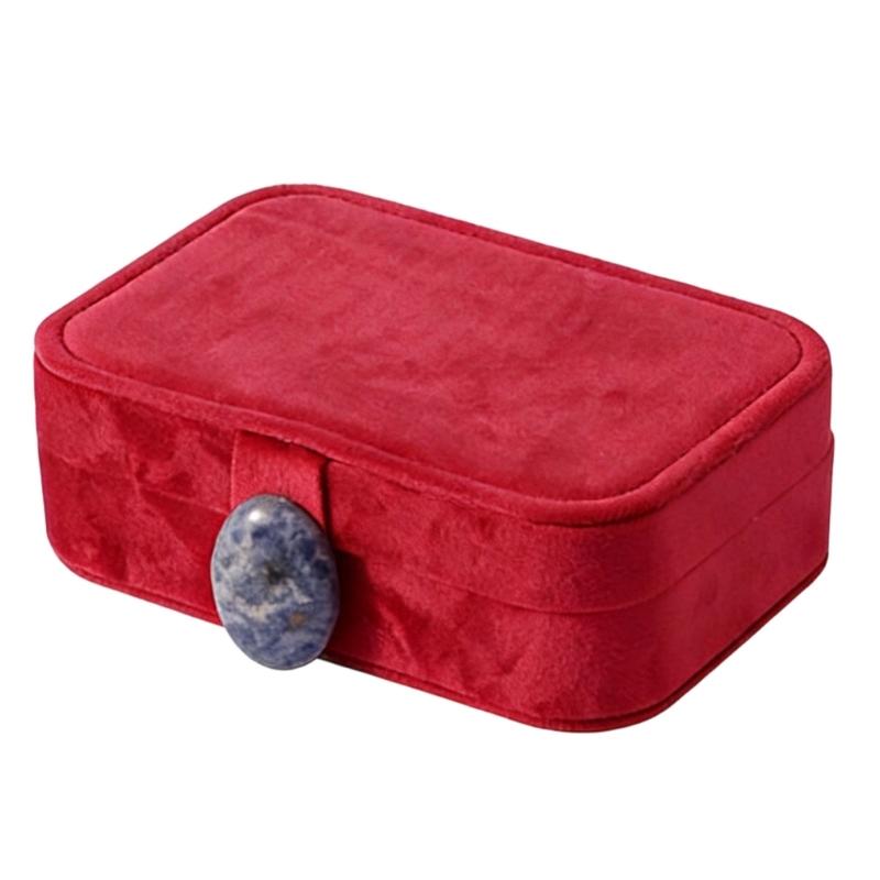 Elegant Travel Jewelry Box with Velvets Lining Compact Portable Organizers for Women Storage Earrings Necklaces Rings