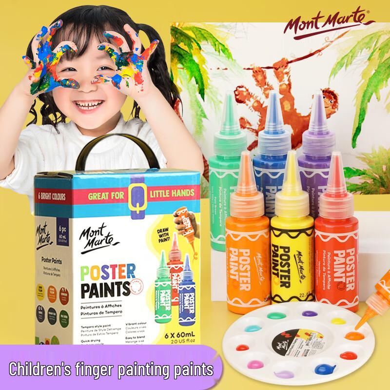 Mont Marte Washable Finger Paint Set for Kids