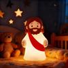 Little Jesus Night Light Rechargeable Night Light Mini Jesus Silicone Night Light with Dimmable Touch Control for Kids