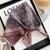 Cotton and linen geometric polka dots retro printed silk scarf women's square scarf high-end shawl sunscreen neck scarf headscarf scarf