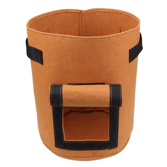 Potato Grow Bag Garden Planter Pot with Window Fastener Tape Flap Handle Design