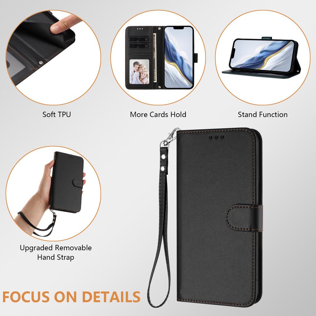 Wallet Flip Case For iPhone 17 16 15 14 13 12 11 Pro Max Air 8 7 Plus X XS XR SE 2020 2022 16e 17e PU Leather Cover with Card Slots