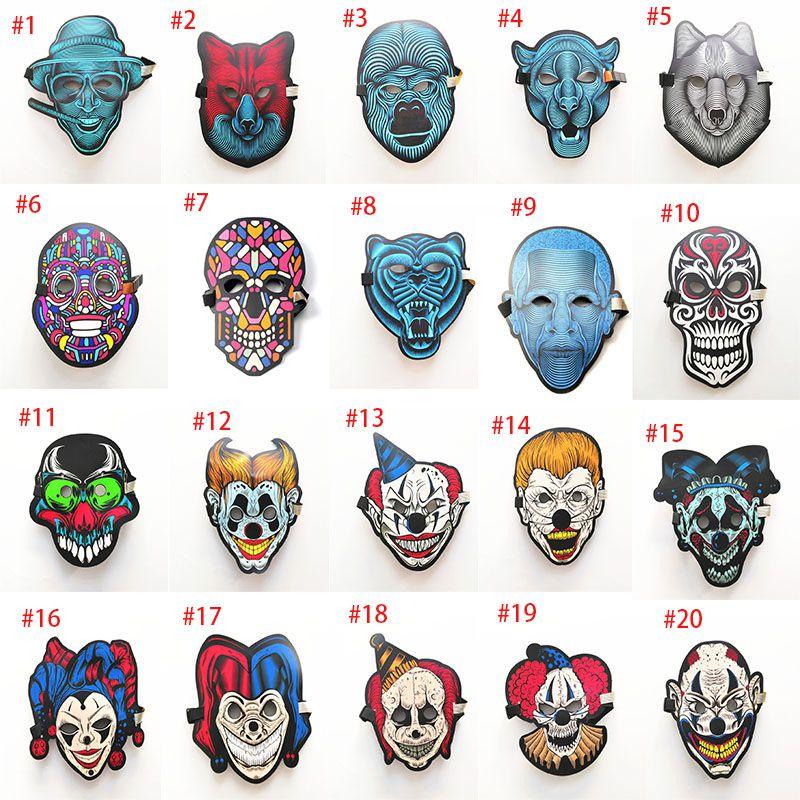 Premium Quality Sound Activated Led Mask For Halloween Dance Rave Edm Events