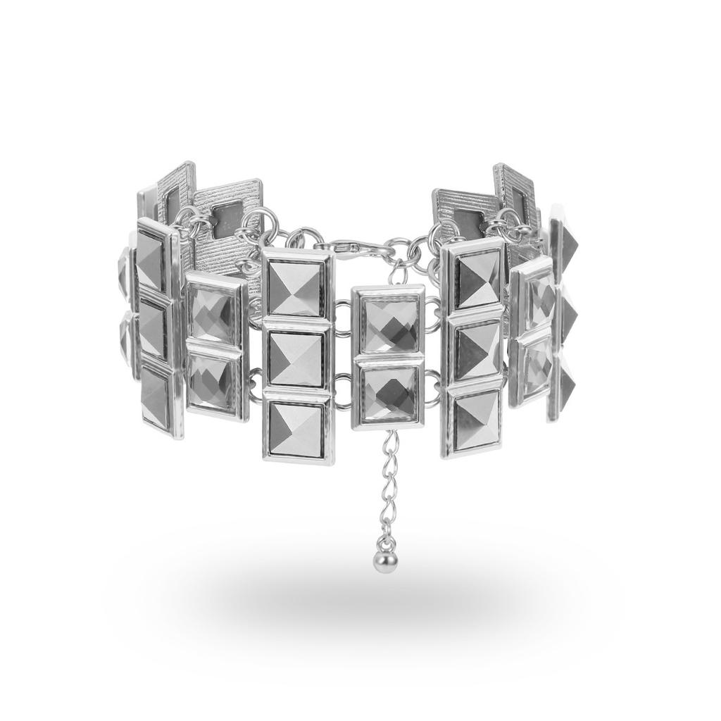 Cold Temperament Square Zircon Jewelry Women, Simple Glass Gemstone Irregular Bracelet