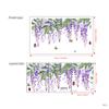 3pcs Wisteria Flowers Diy Wall Stickers Romantic Wallpaper Wall Mural For Living Room Bedroom Home