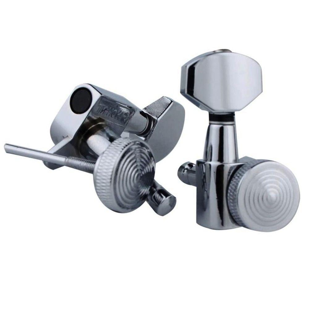 6PCS/Set Silver/Gold/Black Guitar Locking Tuners Lock String Guitar Tuning Pegs