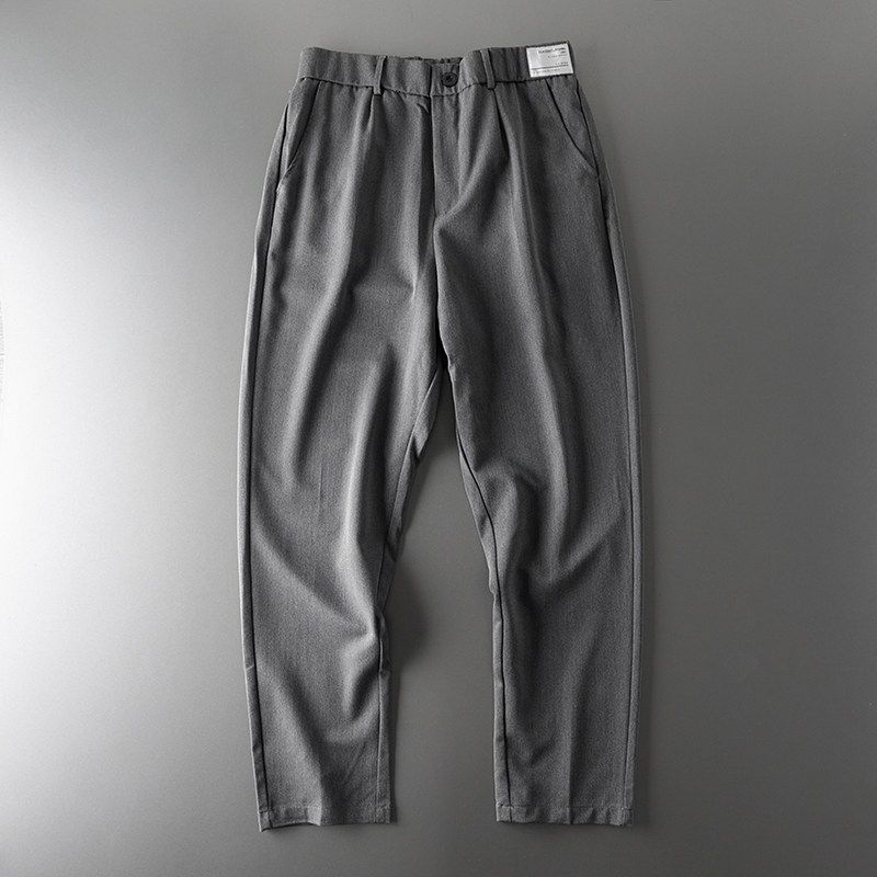Men's Pants Tail Single Cut Label Straight-leg Casual Pants Men's Fall and Winter All-Matching Pants Export Original Single Men's Stretch Suit Pants
