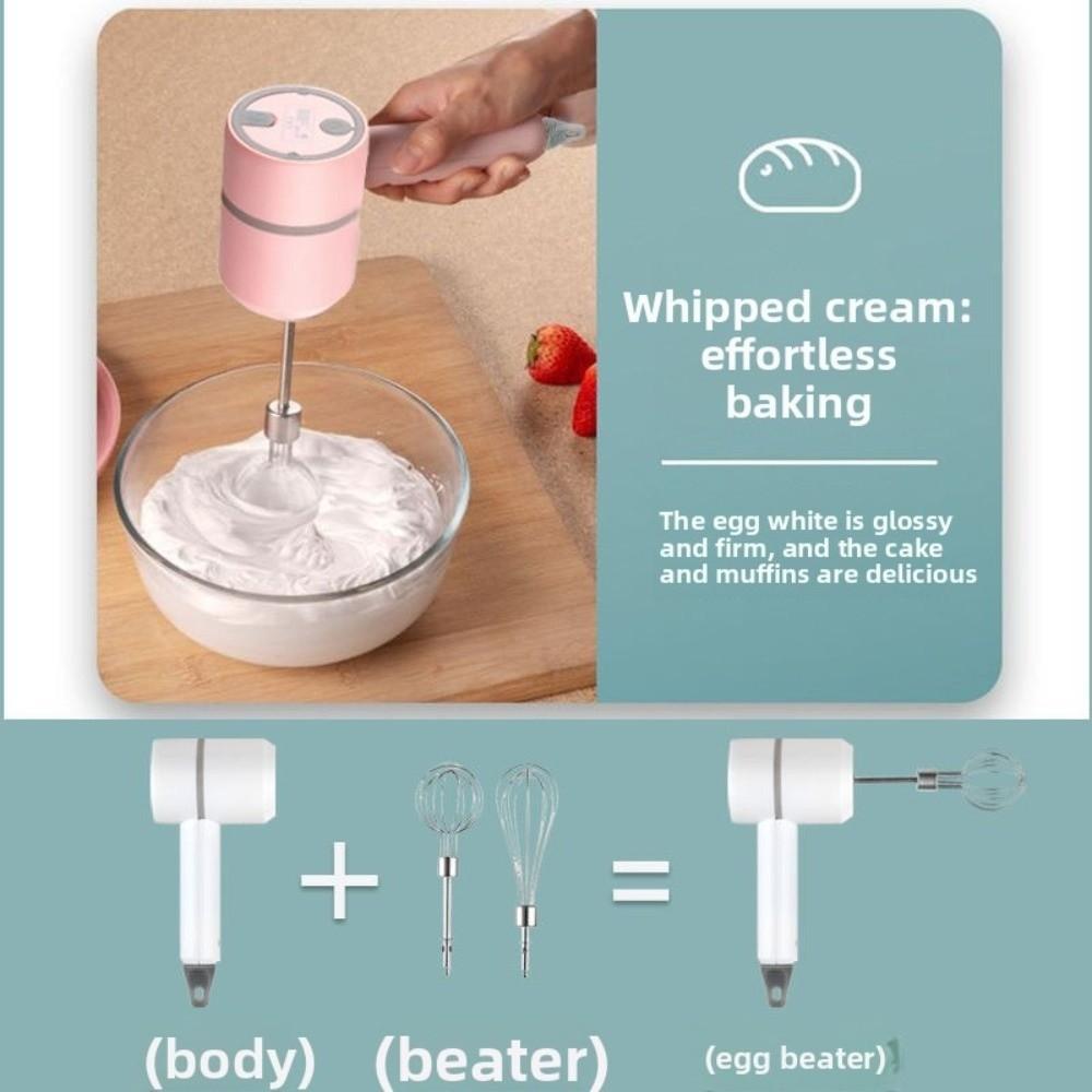 Portable Electric Hand Mixer Adjustable Gears Mini Egg Beater Electric Eggbeater Kitchen Gadget
